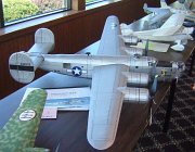 Ilustrative image of B-24 Liberator by Chris Starleaf in Jumbo category (wingspan 1500 mm, four rubber bands). Image used with permission of Mike Stuart (Source: http://www.ffscale.co.uk/page3kk.htm)