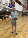 Tonda Alfery, vítěz kategorie RC-min, s modelem Cessna O-1 Bird Dog